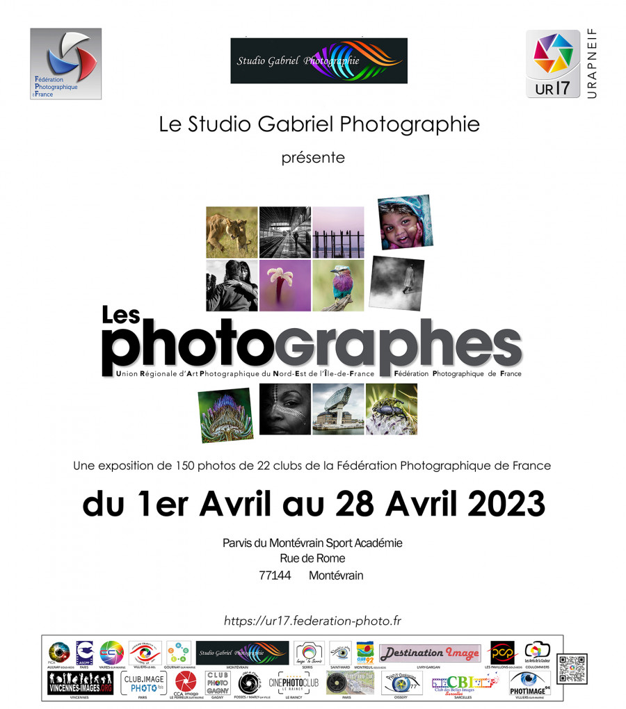 Exposition "Les photographes" à Montevrain du 1er au 28 avril.