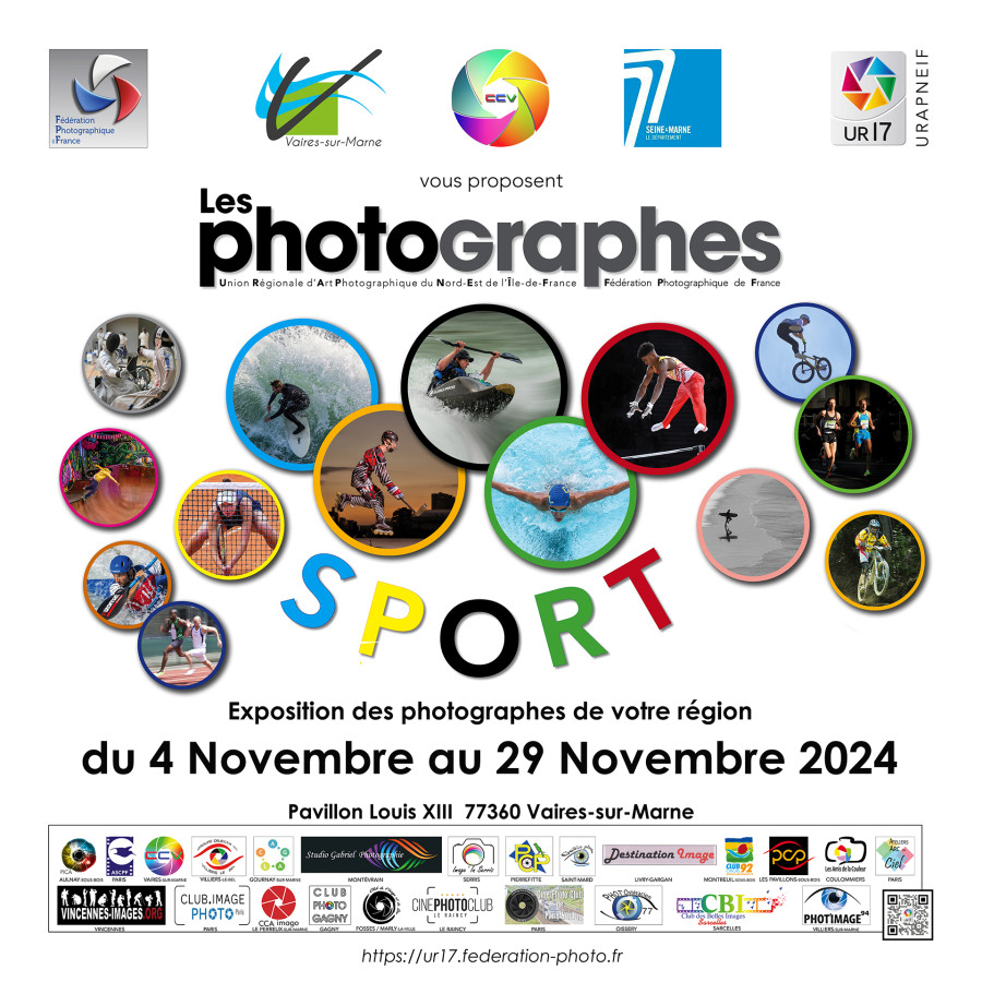 Exposition "Sport" de l'UR17 est visible en novembre à Vaires sur Marne.