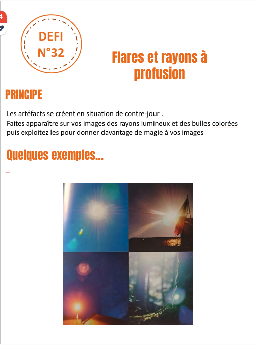 Flare et rayons à profusion