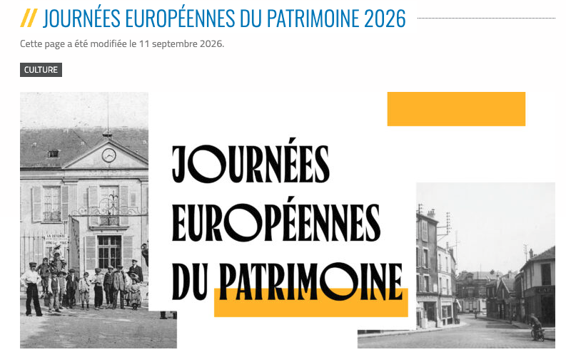 Journées européennes du patrimoine 2026 : le Club Photo à l’honneur !